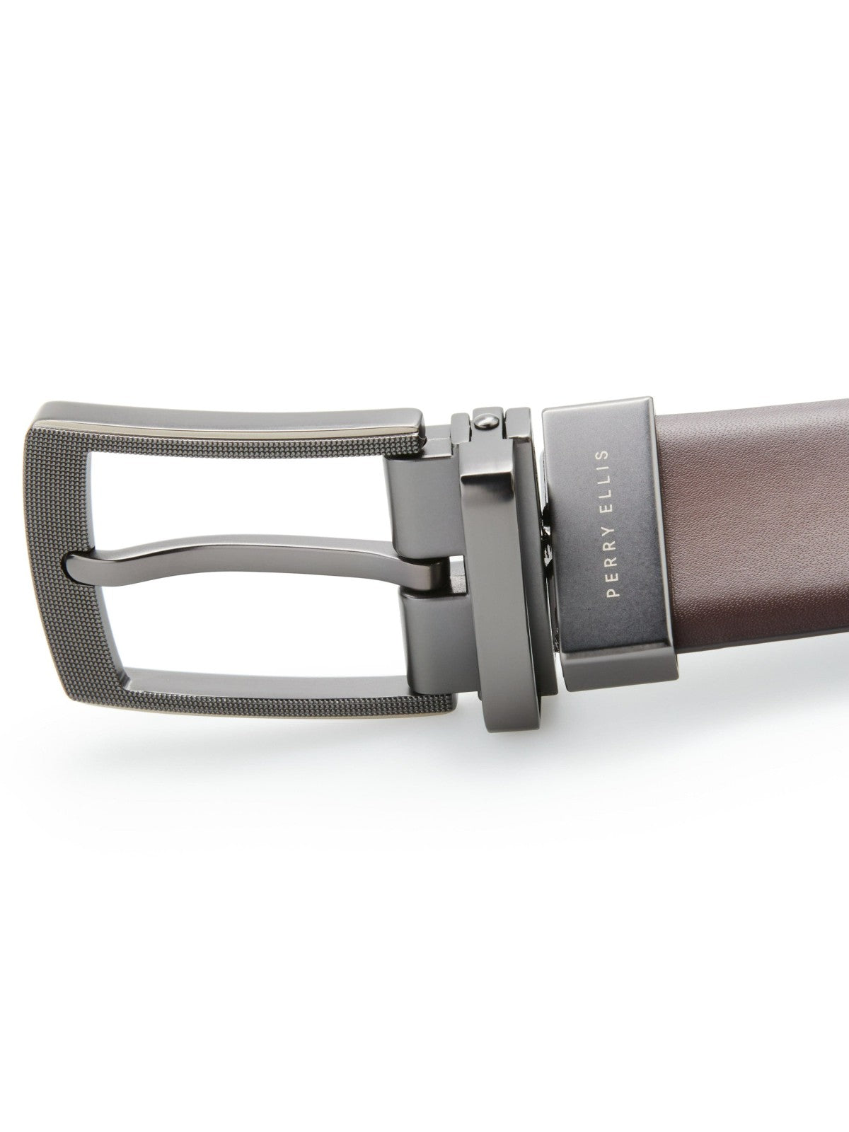 Perry Ellis Suits Cabernet Leather Reversible Belt