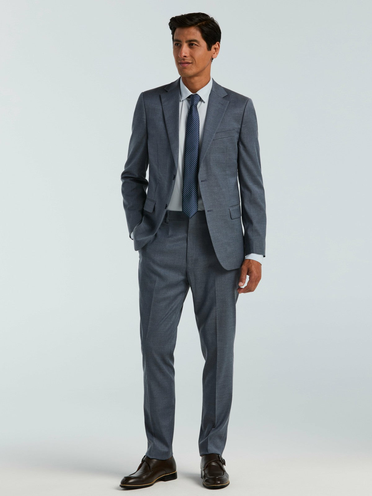Perry Ellis Suits Skinny Fit Textured Suit Jacket