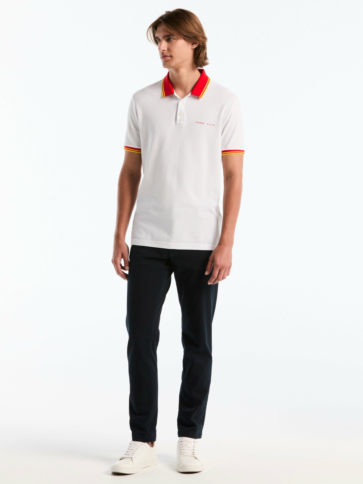 Perry Ellis Clothing Men's Spain Cotton Pique Polo Shirt