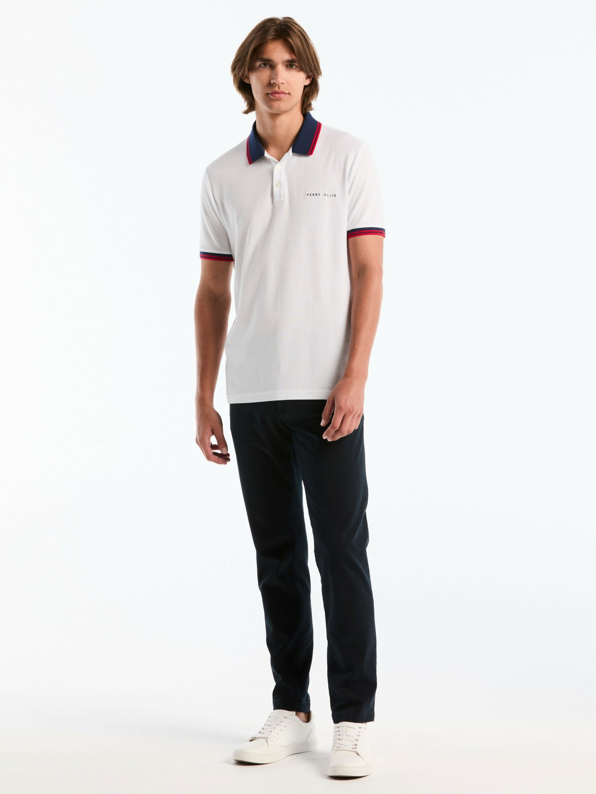 Perry Ellis Clothing Men's USA Cotton Pique Polo Shirt