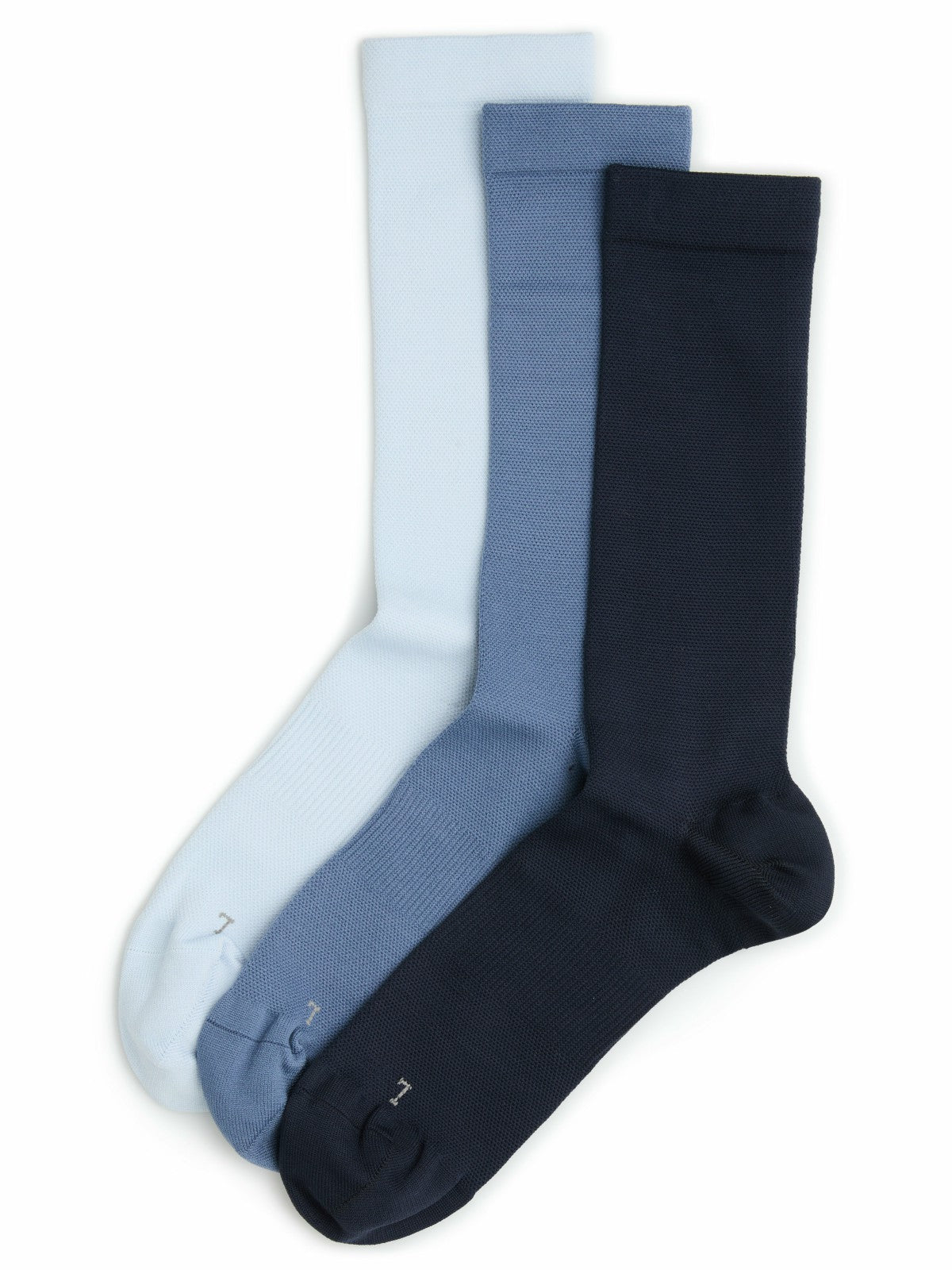 Perry Ellis Accessories 3-Pack Performance Microfiber Pique Flat Crew Socks