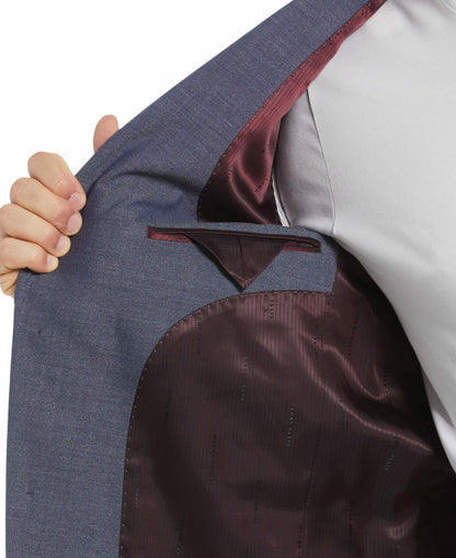Perry Ellis Suits Skinny Fit Notch Lapel Iridescent Suit Jacket