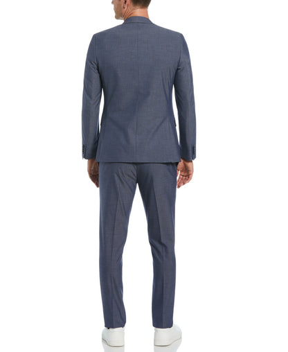 Perry Ellis Suits Skinny Fit Notch Lapel Iridescent Suit Jacket