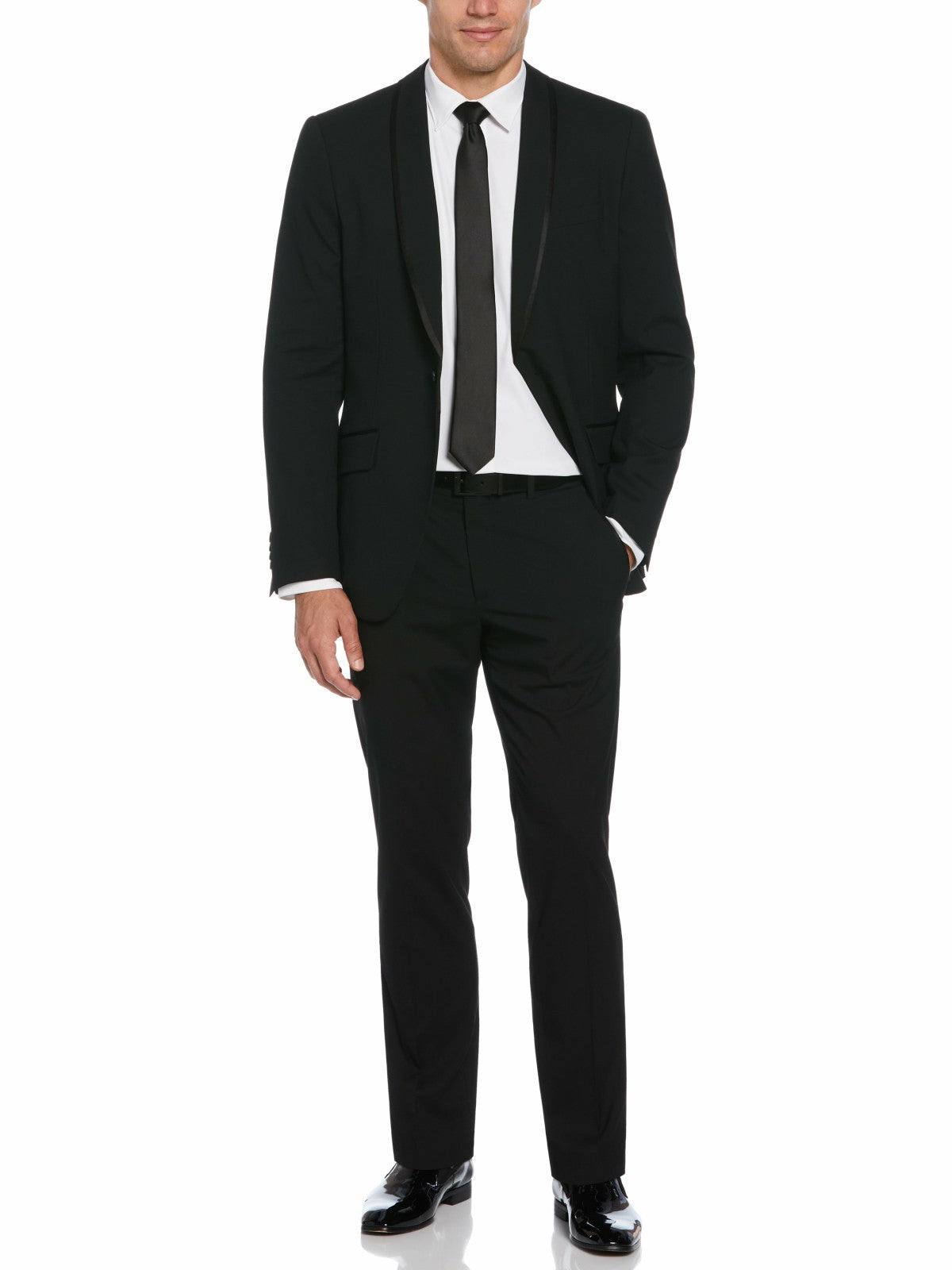 Perry Ellis Suits Slim Fit Stretch Tuxedo Suit Jacket