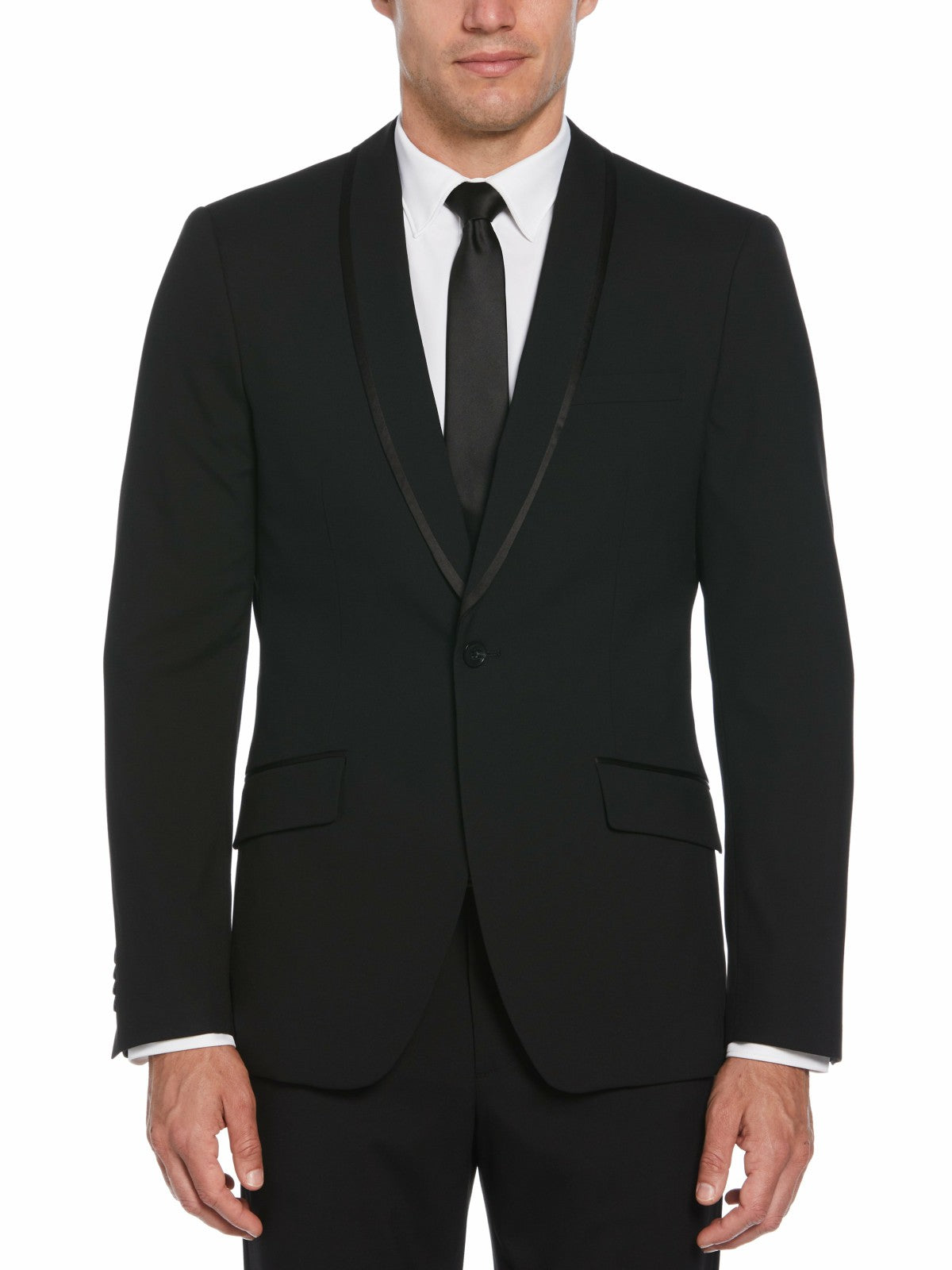 Perry Ellis Suits Slim Fit Stretch Tuxedo Suit Jacket