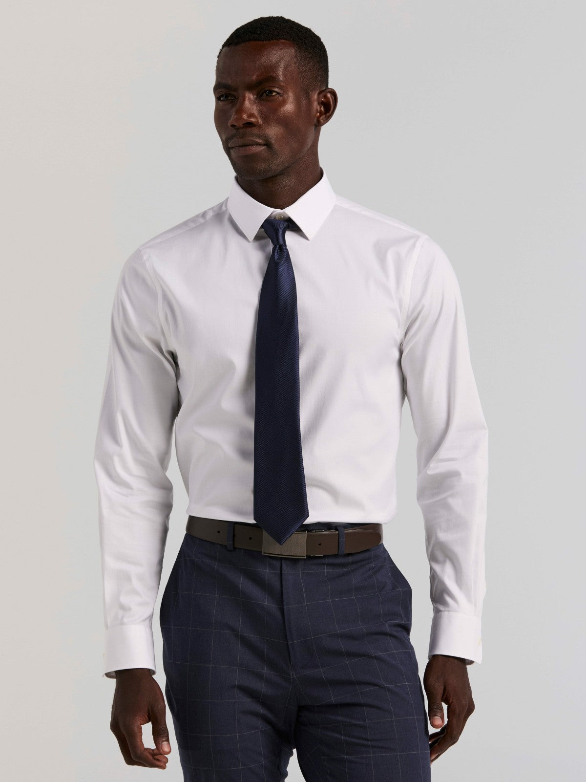 Perry Ellis Suits Cotton Blend Slim Fit Dress Shirt