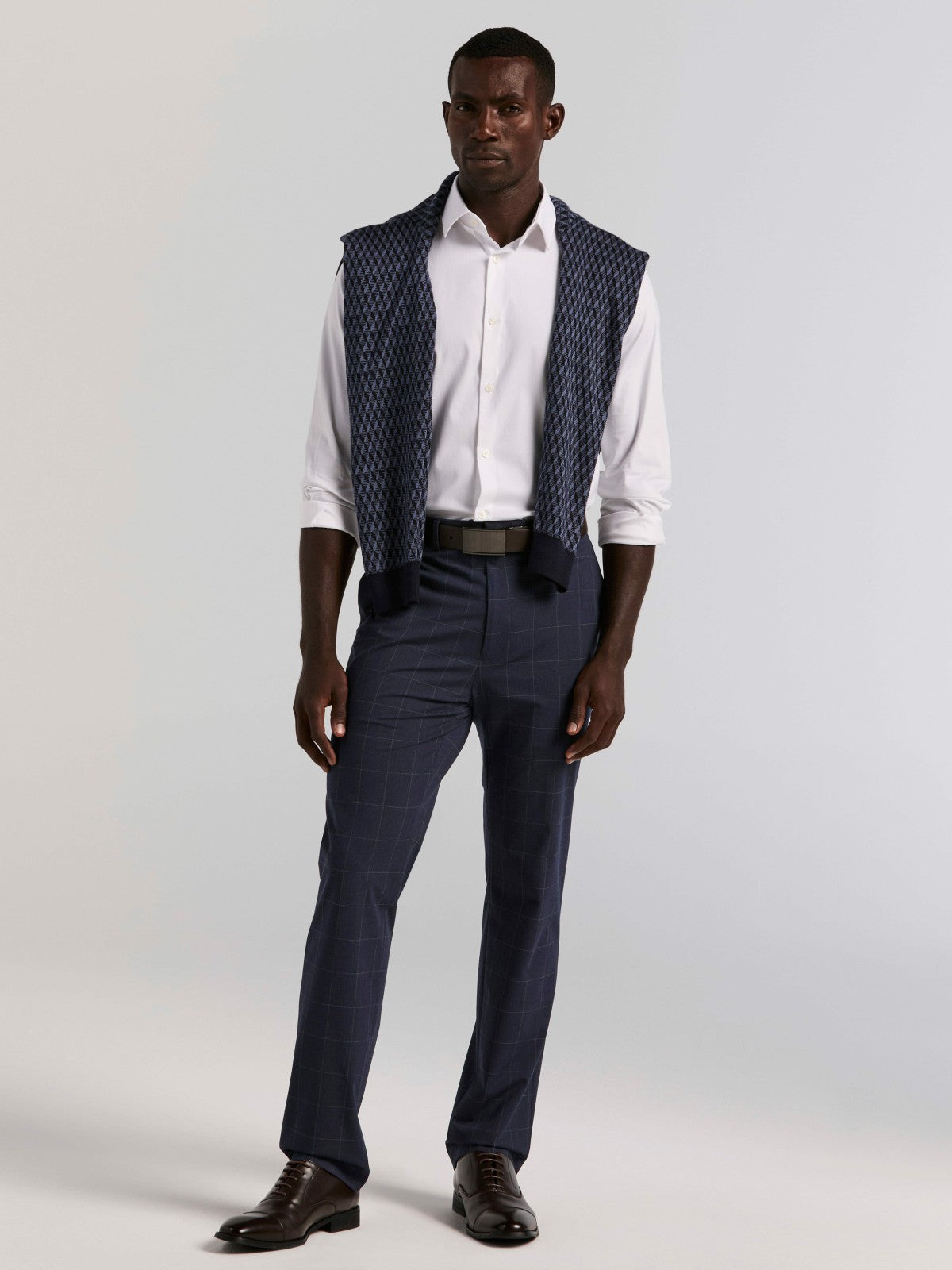Perry Ellis Suits Cotton Blend Slim Fit Dress Shirt