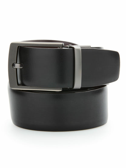 Perry Ellis Suits Cabernet Leather Reversible Belt