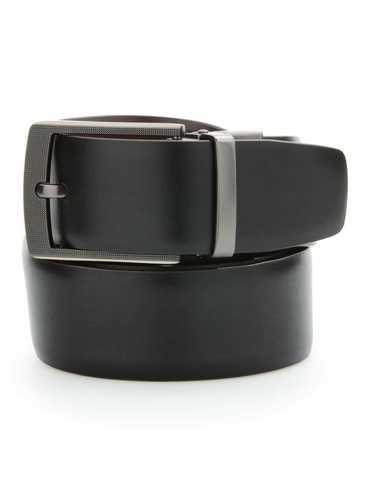 Perry Ellis Suits Cabernet Leather Reversible Belt