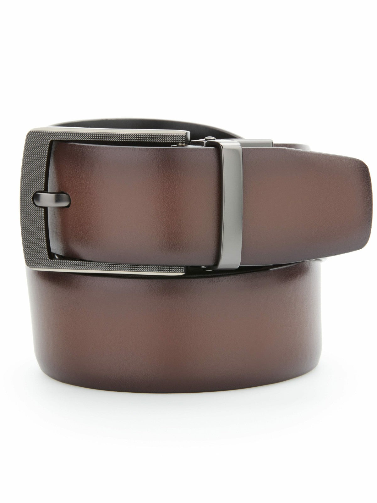 Perry Ellis Suits Cabernet Leather Reversible Belt