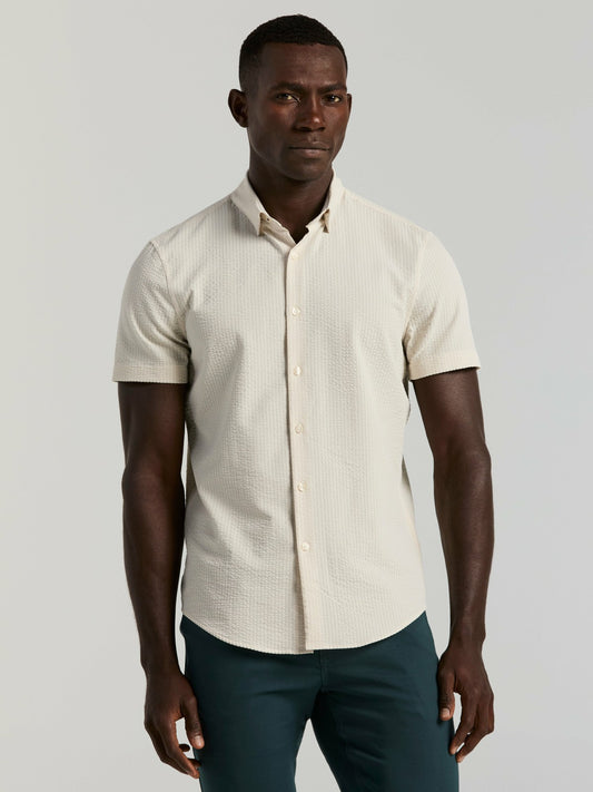 Perry Ellis Clothing Stretch Seersucker Slim Fit Shirt