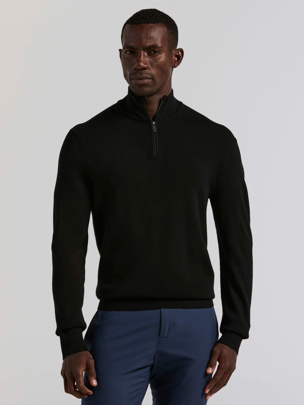 Perry Ellis Clothing Tech Knit Quarter Zip Sweater