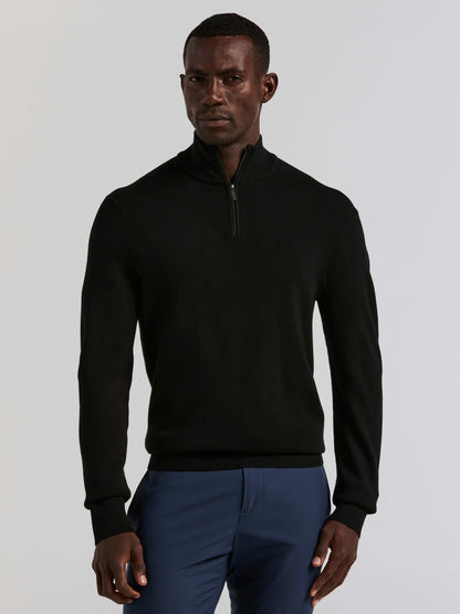 Perry Ellis Clothing Tech Knit Quarter Zip Sweater