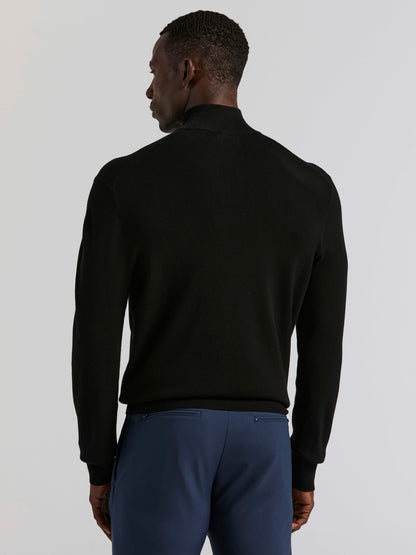 Perry Ellis Clothing Tech Knit Quarter Zip Sweater