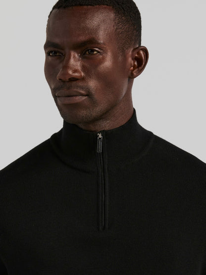 Perry Ellis Clothing Tech Knit Quarter Zip Sweater