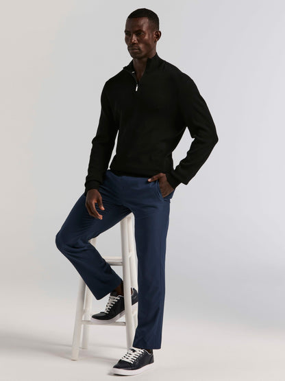 Perry Ellis Clothing Tech Knit Quarter Zip Sweater
