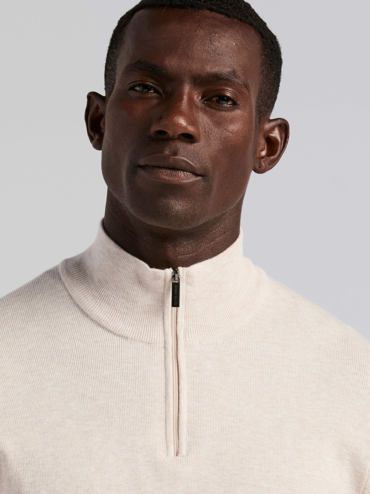 Perry Ellis Clothing Tech Knit Quarter Zip Sweater