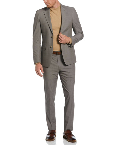 Perry Ellis Suits Skinny Fit Notch Lapel Iridescent Suit Jacket