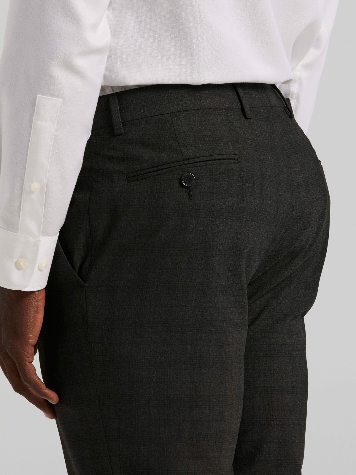 Perry Ellis Suits|Clothing Skinny Fit Charcoal Plaid Suit Pant