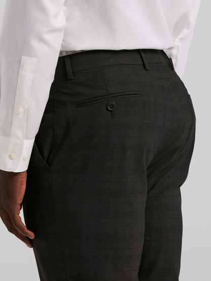 Perry Ellis Suits|Clothing Skinny Fit Charcoal Plaid Suit Pant