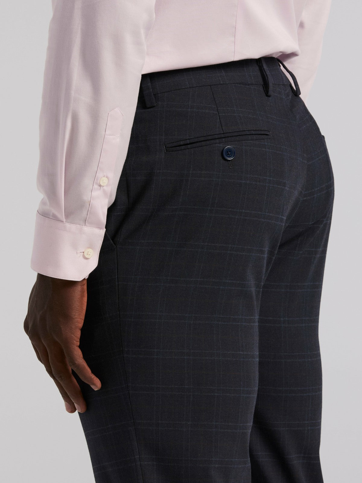 Perry Ellis Suits|Clothing Skinny Fit Navy Plaid Suit Pant