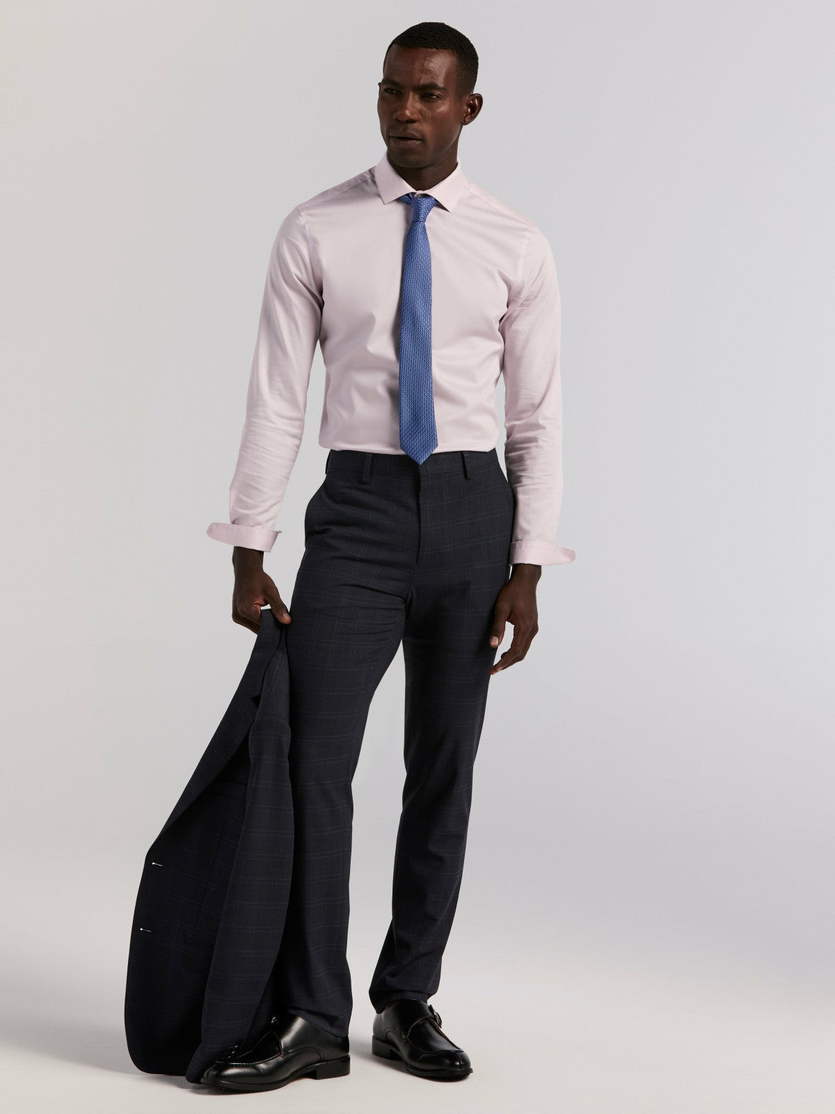 Perry Ellis Suits|Clothing Skinny Fit Navy Plaid Suit Pant