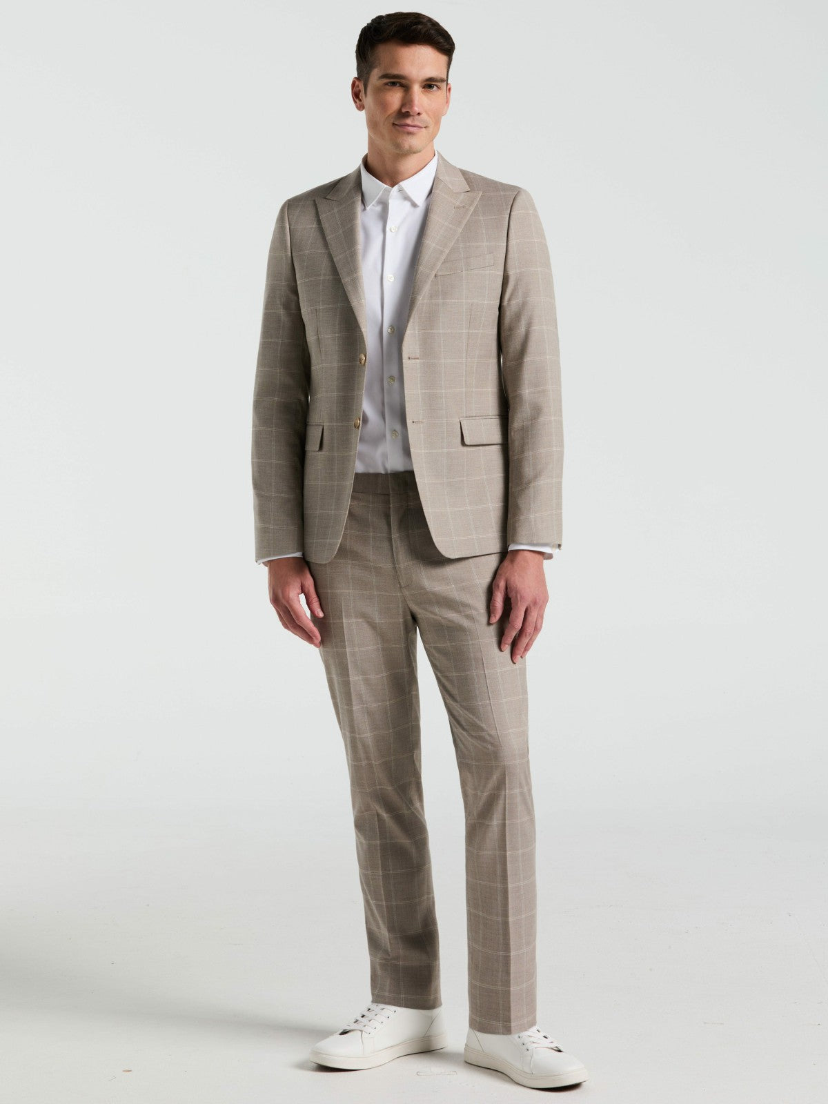Perry Ellis Suits|Clothing Skinny Fit Windowpane Pattern Suit Pant
