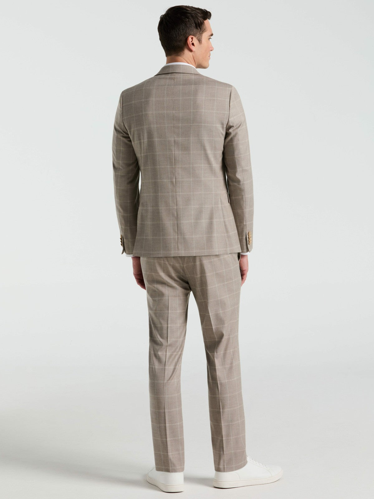 Perry Ellis Suits|Clothing Skinny Fit Windowpane Pattern Suit Pant