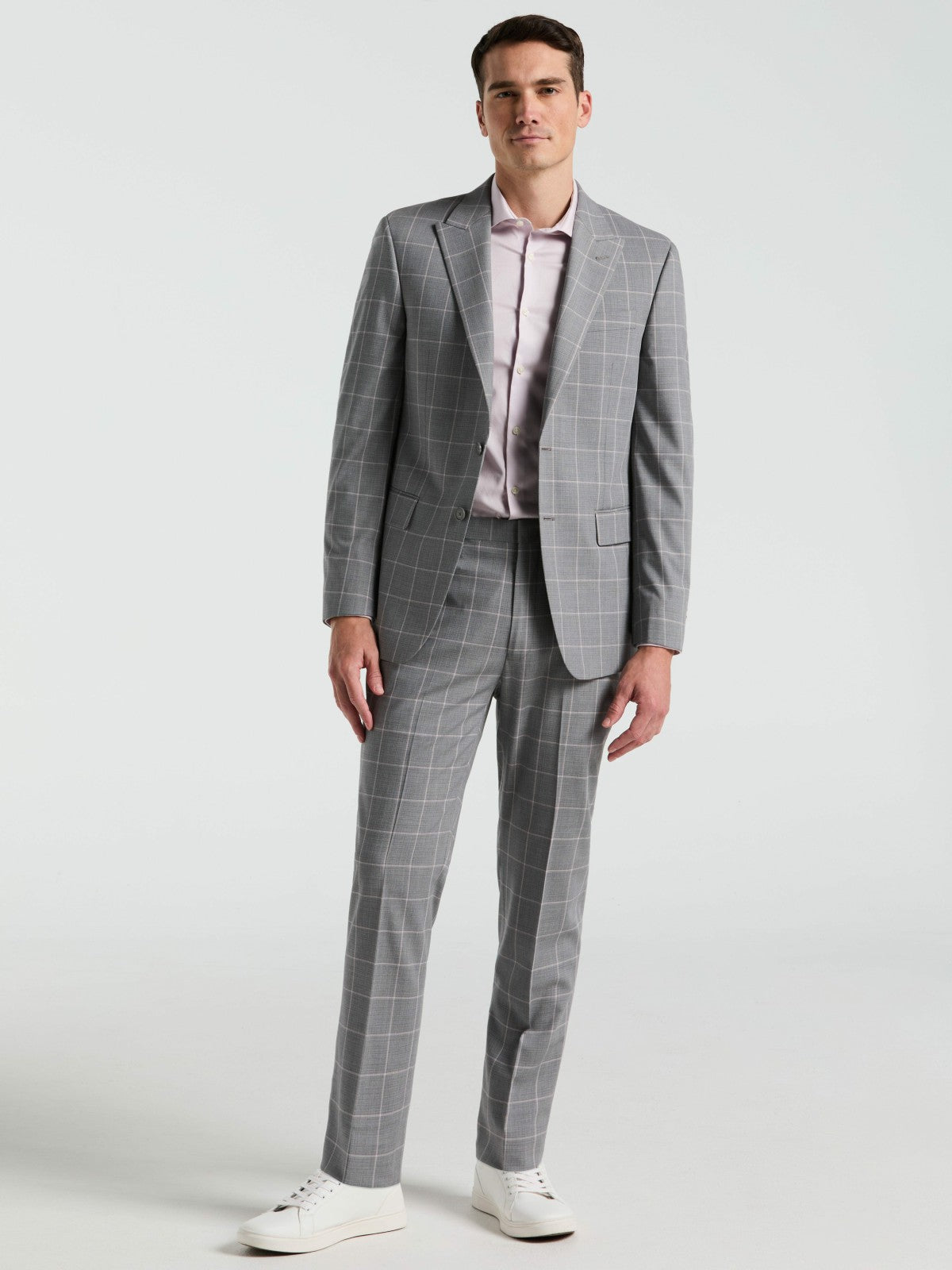 Perry Ellis Suits|Clothing Slim Fit Windowpane Pattern Suit Pant