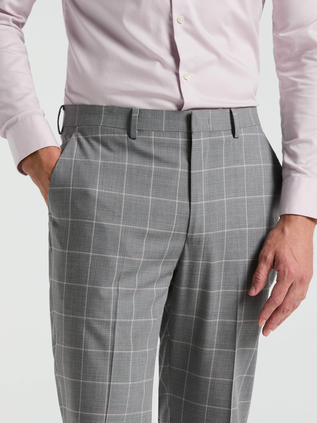Perry Ellis Suits|Clothing Slim Fit Windowpane Pattern Suit Pant