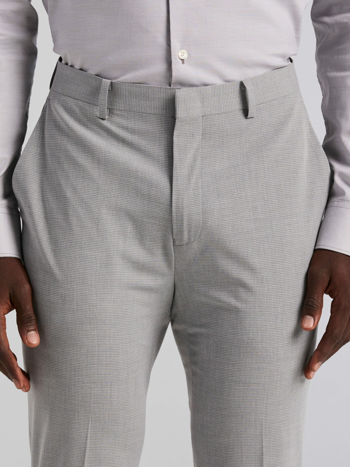 Perry Ellis Suits|Clothing Slim Fit Mini Grid Pattern Suit Pant
