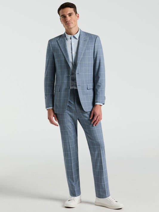 Perry Ellis Suits|Clothing Slim Fit Windowpane Pattern Suit Pant