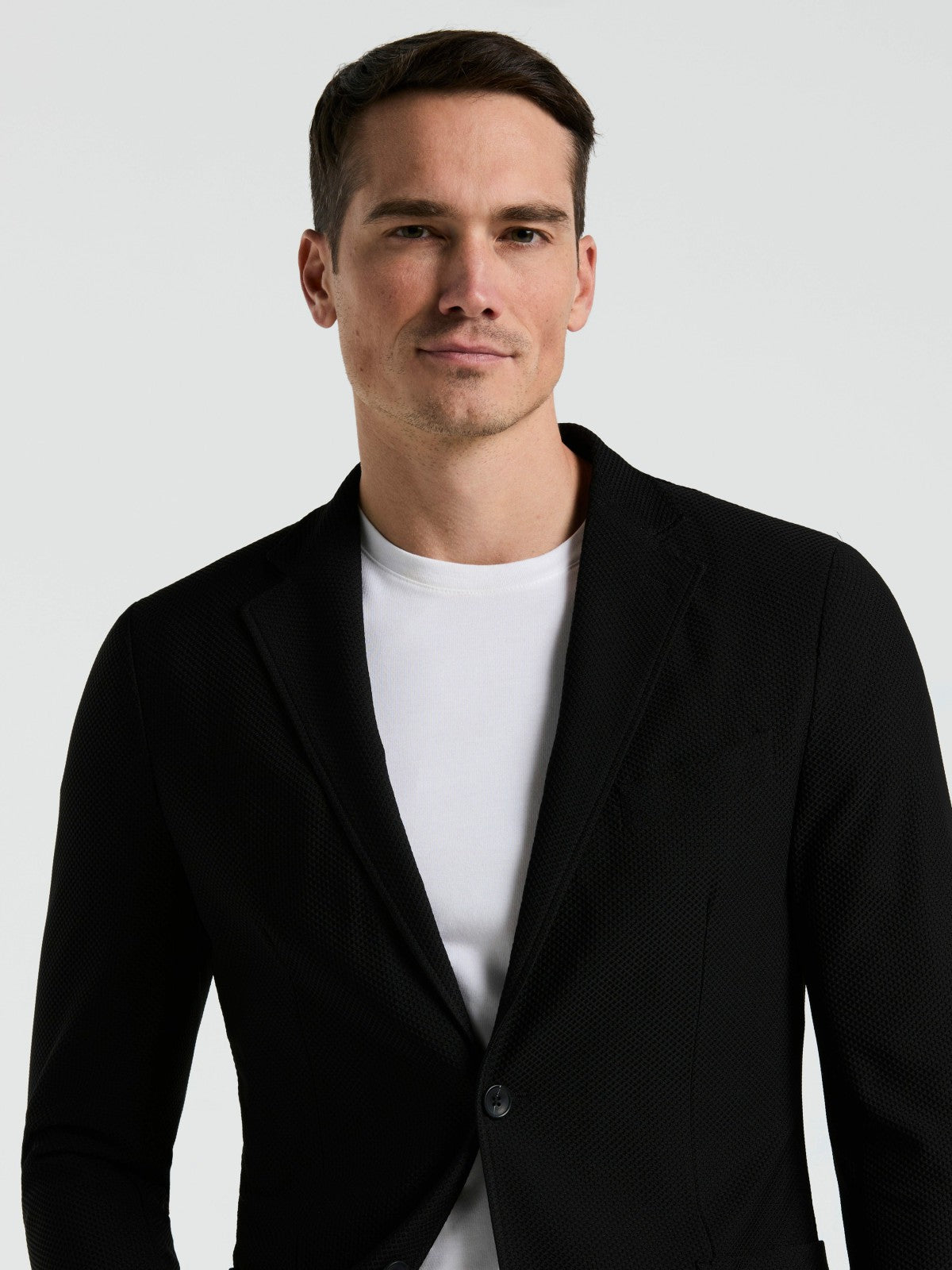 Perry Ellis Suits Slim Fit Solid Knit Blazer