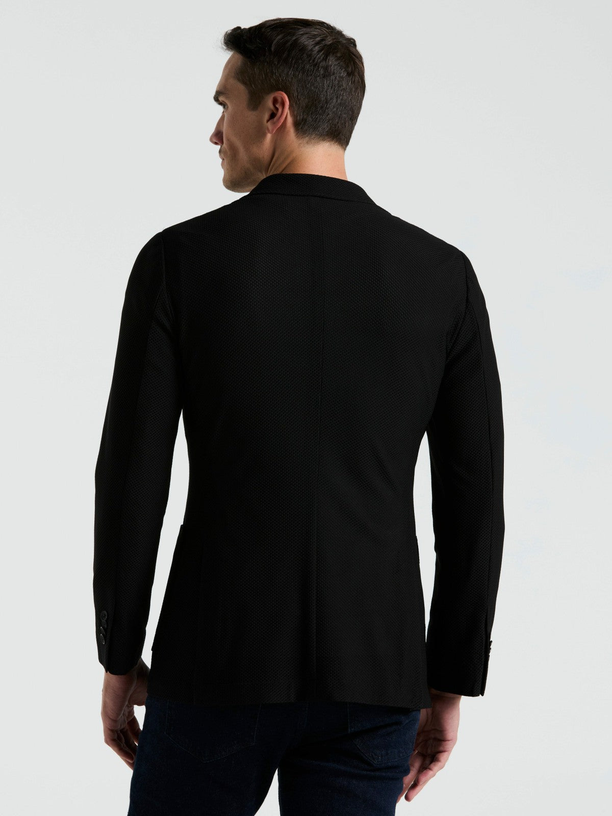 Perry Ellis Suits Slim Fit Solid Knit Blazer