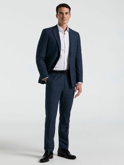 Perry Ellis Suits Slim Fit Solid Linen Blend Suit Jacket