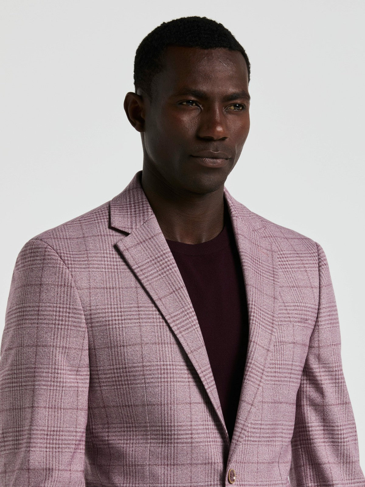 Perry Ellis Suits Plaid Print Sportcoat