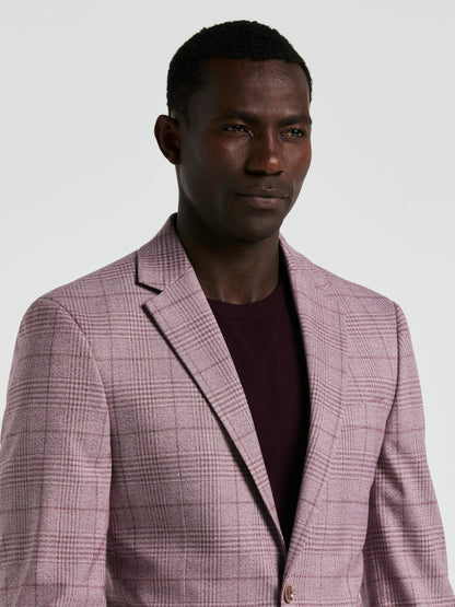 Perry Ellis Suits Plaid Print Sportcoat