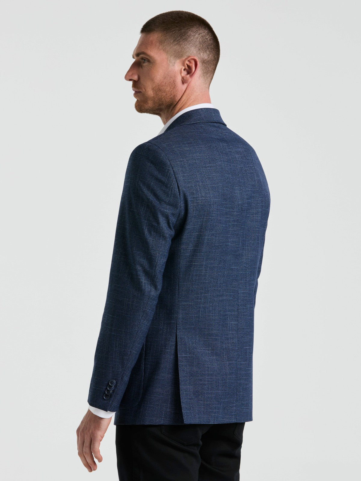 Perry Ellis Suits Mini Houndstooth Pattern Sportcoat