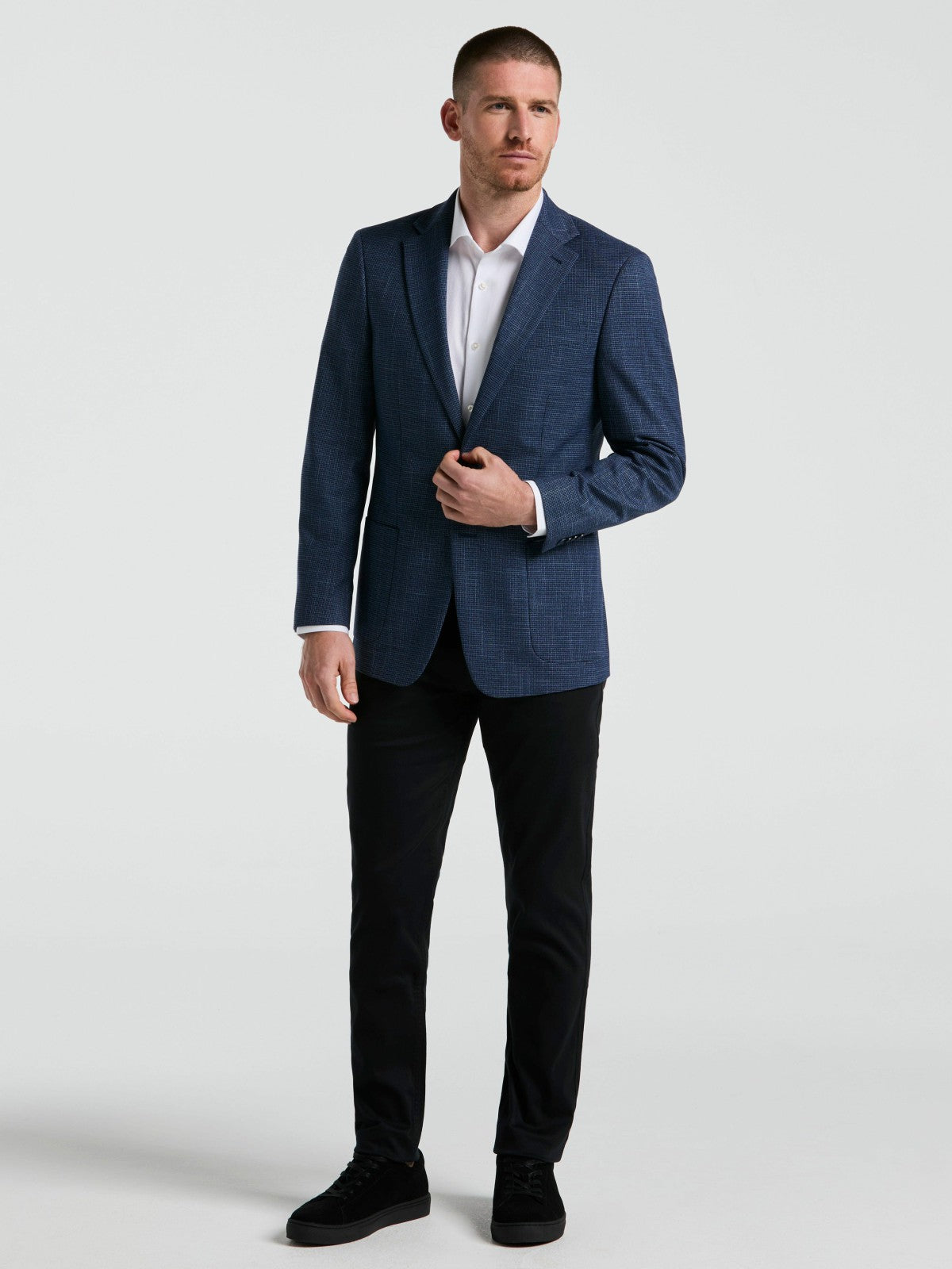 Perry Ellis Suits Mini Houndstooth Pattern Sportcoat