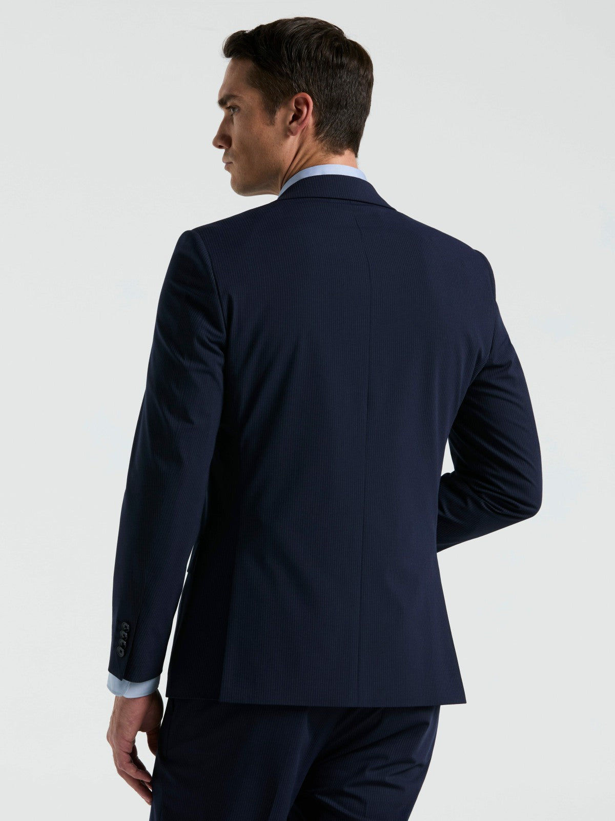 Perry Ellis Suits Slim Fit Pinstripe Suit Jacket