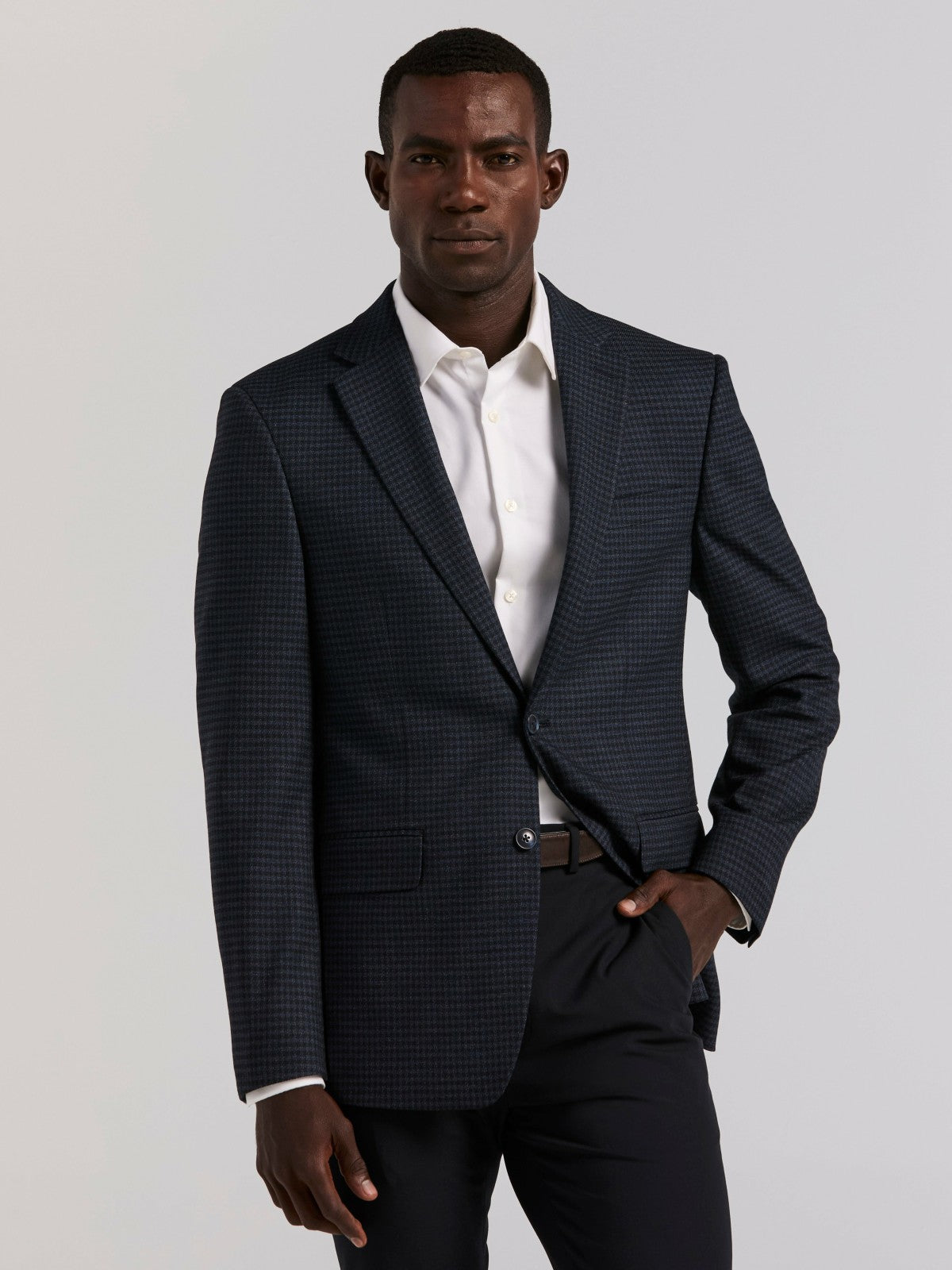 Perry Ellis Suits Slim Fit Check Sportcoat