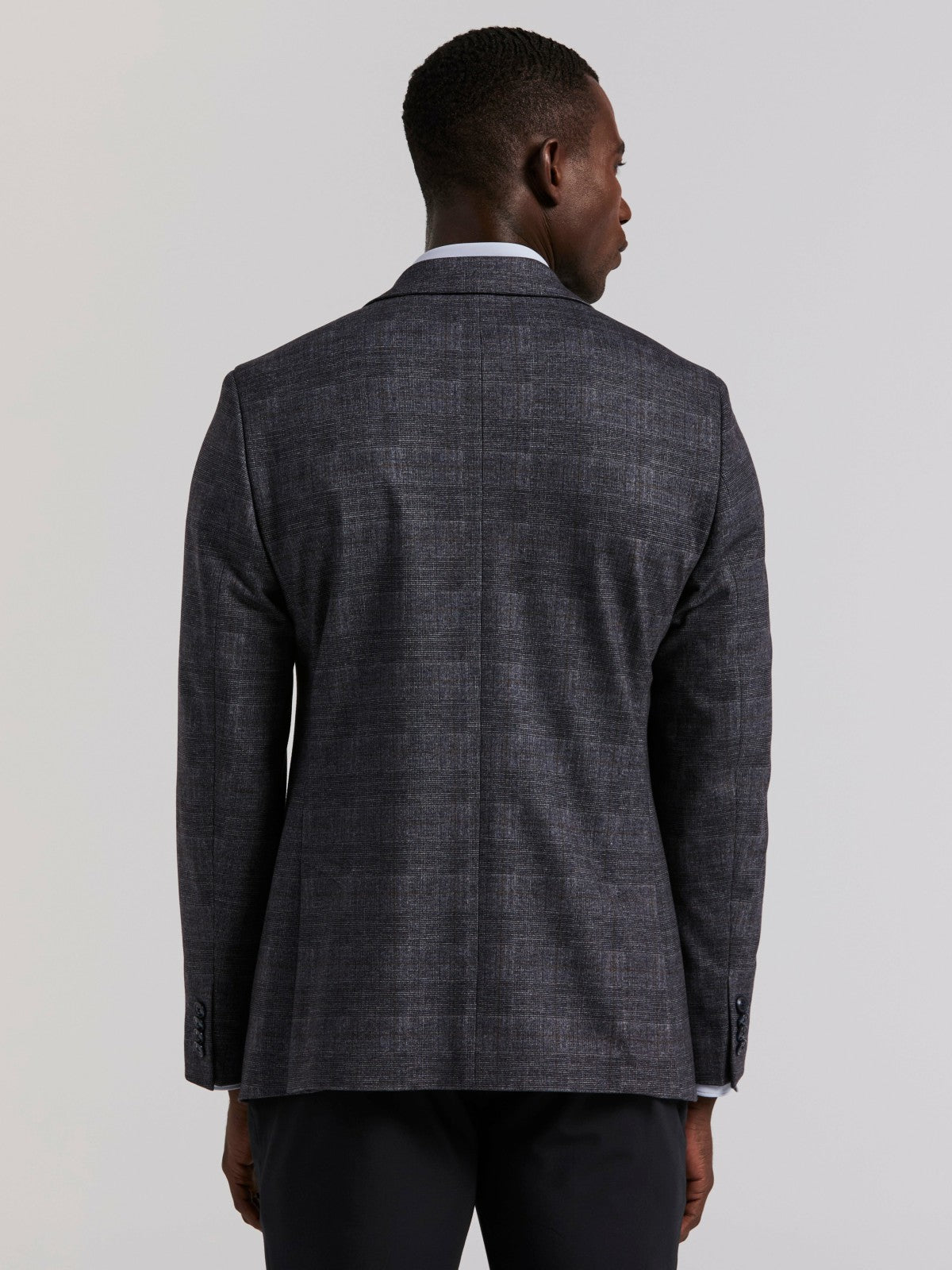 Perry Ellis Suits Plaid Knit Skinny Fit Sport Coat