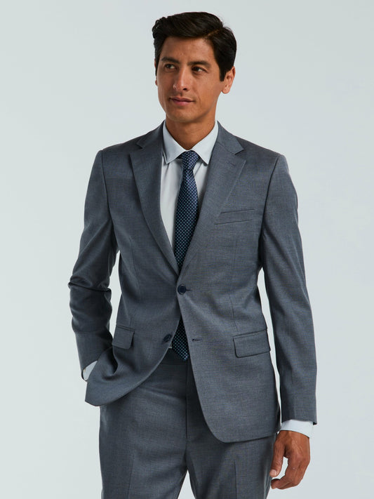 Perry Ellis Suits Skinny Fit Textured Suit Jacket