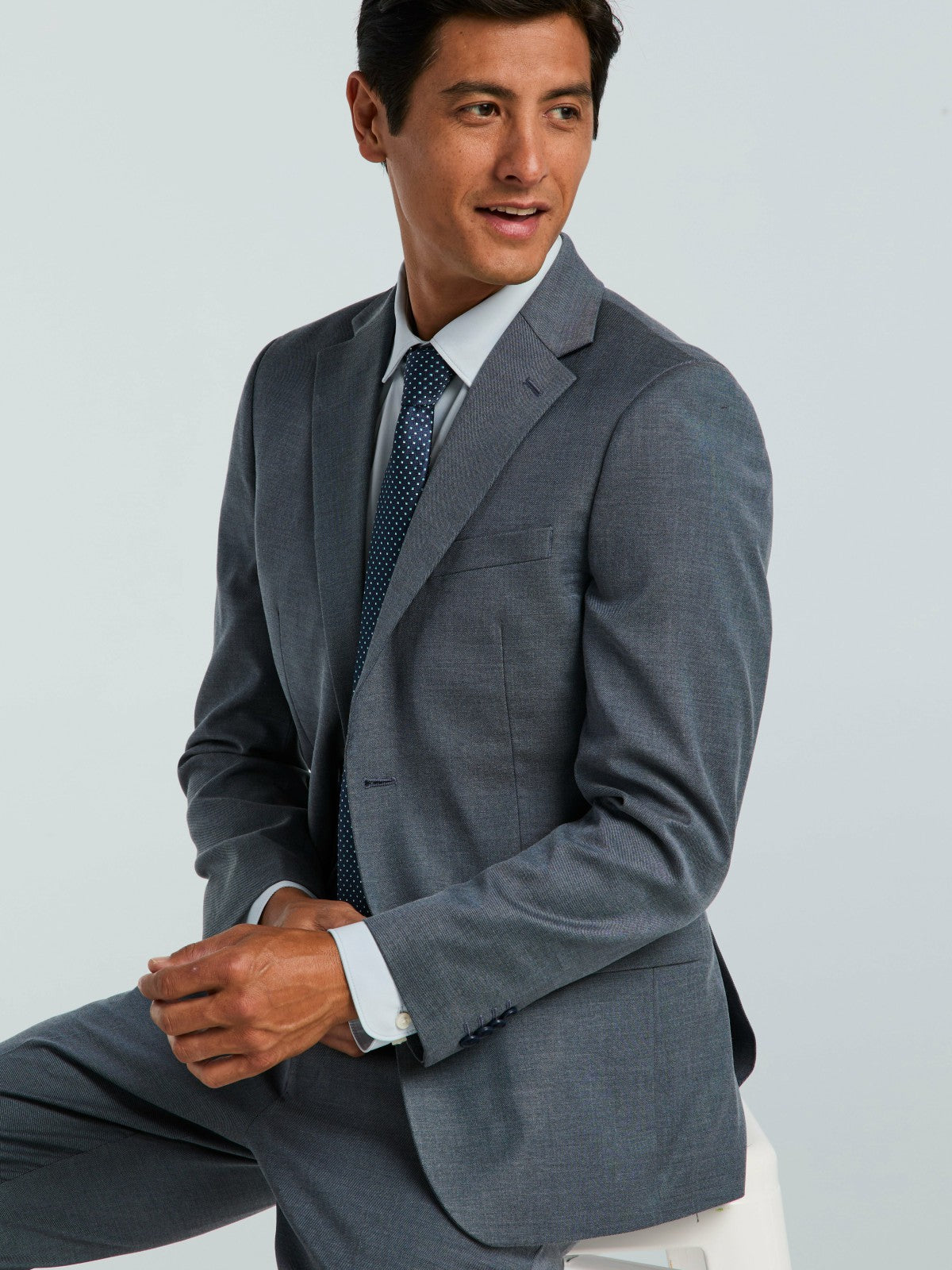 Perry Ellis Suits Skinny Fit Textured Suit Jacket