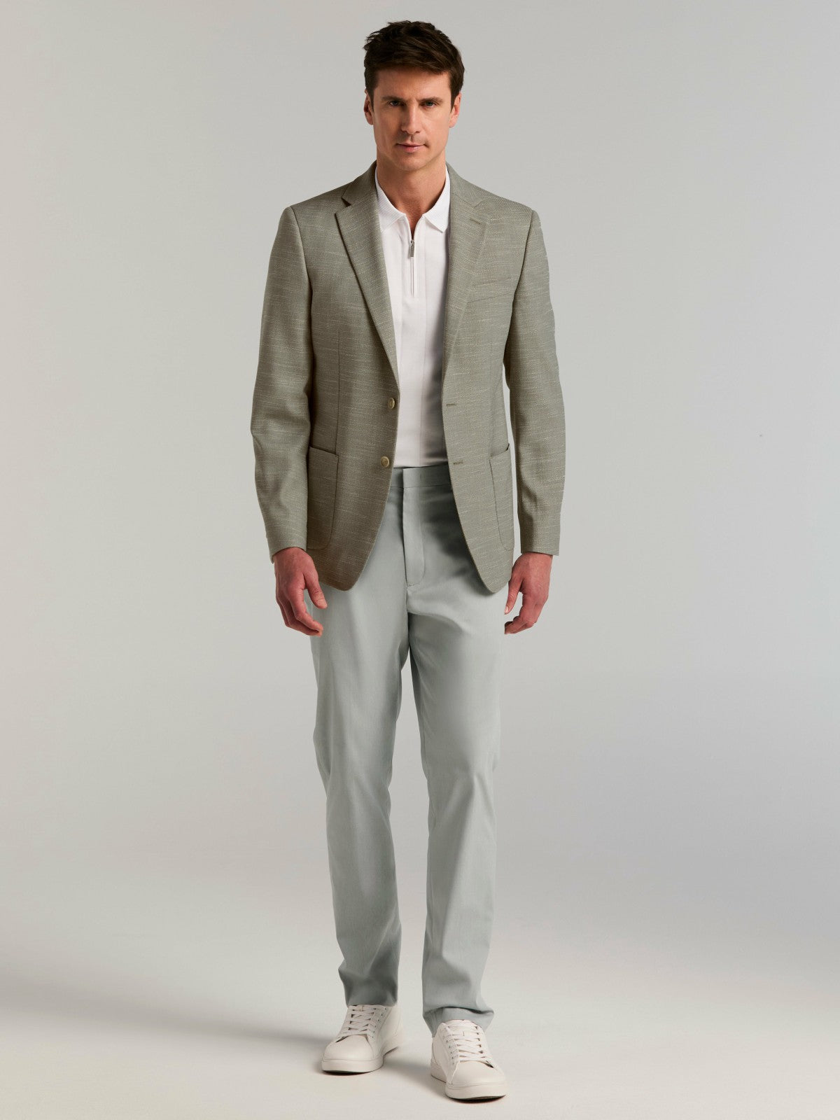 Perry Ellis Suits Slim Fit Textured Sport Coat