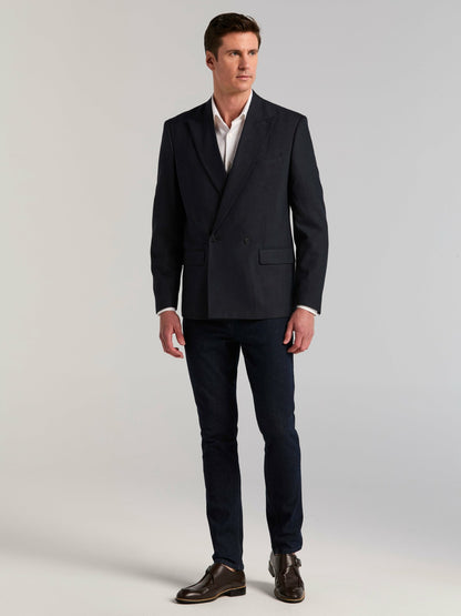 Perry Ellis Suits Stretch Double Breasted Suit Jacket