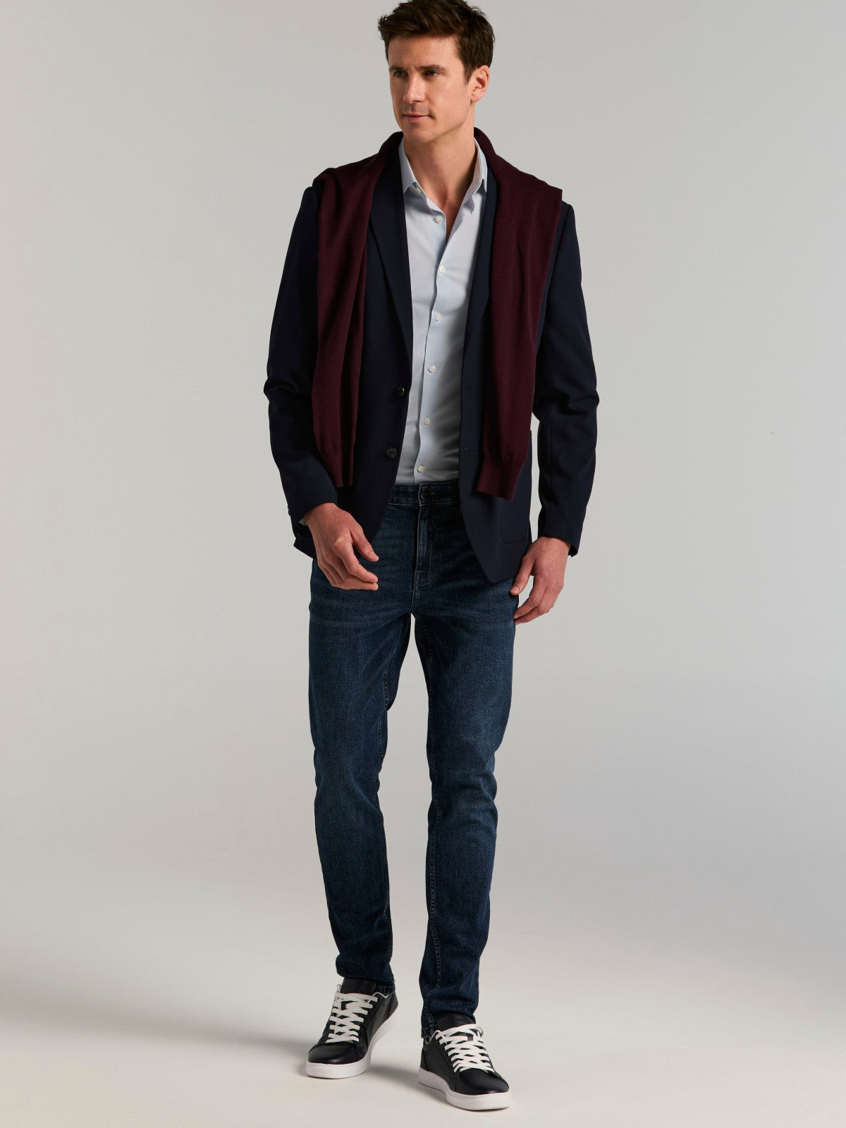 Perry Ellis Suits Slim Fit Seersucker Suit Jacket