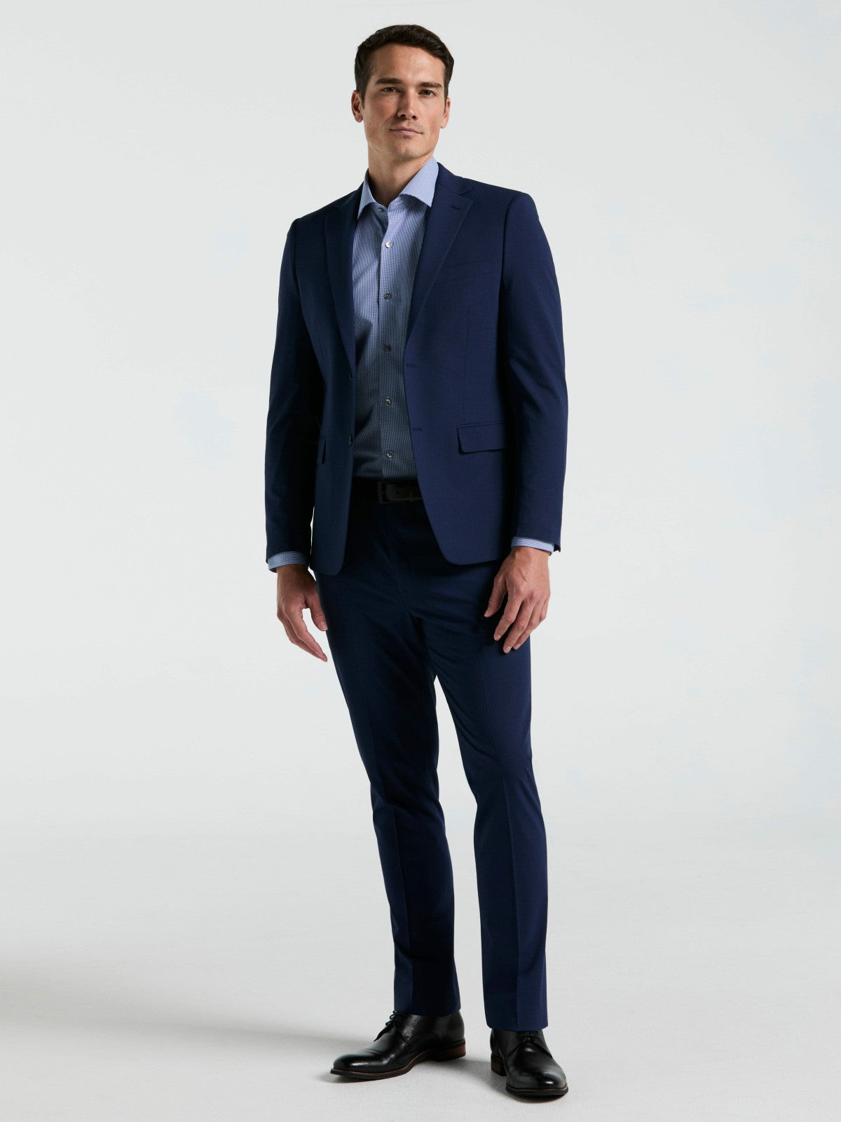 Perry Ellis Suits Skinny Fit Mini Houndstooth Suit Jacket