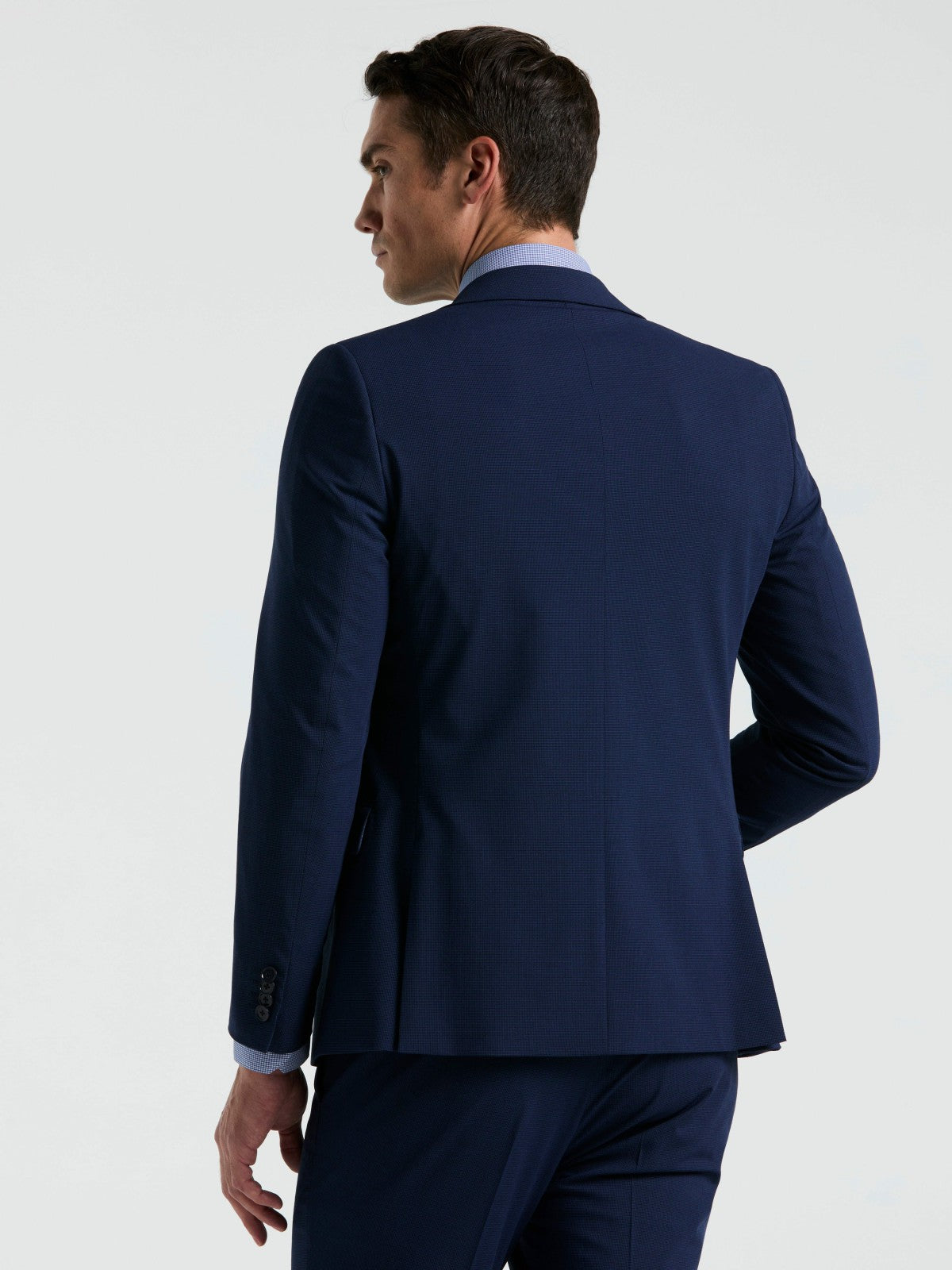 Perry Ellis Suits Skinny Fit Mini Houndstooth Suit Jacket