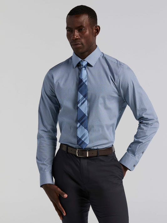 Perry Ellis Suits Tile Geo Print Cotton Shirt
